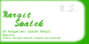margit spalek business card